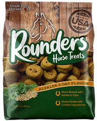 BLUE SEAL ROUNDERS HORSE TREAT ALFALFA AND OAT 30OZ