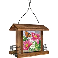NATURES WAY STAINED GLASS HOPPER FEEDER