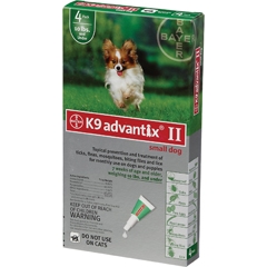K9 ADVANTIX 2 FLEA & TICK CONTROL DOG 0-10lb 4PK