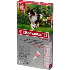 K9 ADVANTIX 2 FLEA & TICK CONTROL DOG 21-55LB 4PK