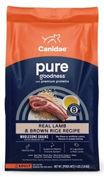 CANIDAE PURE GRAINS LAMB BROWN RICE DOG 4LB