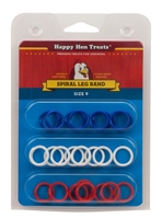 HAPPY HEN POULTRY LEG BANDS SIZE 9, 24 PACK, ASSORTED COLORS