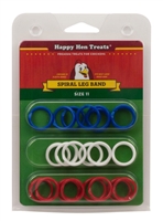 HAPPY HEN POULTRY LEG BANDS SIZE 11, 24 PACK, ASSORTED COLORS