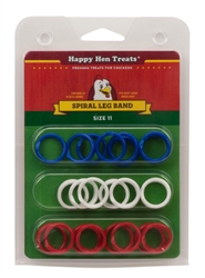 HAPPY HEN POULTRY LEG BANDS SIZE 11, 24 PACK, ASSORTED COLORS