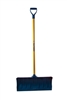 Mt Waldo 24" Snow Shovel/Pusher D-grip, Fiberglass Shaft, Blue