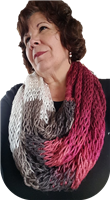 Infinity Scarf - Browns, Cranberry, Cream