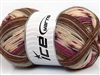 7206 Design Sock Yarn  -   Purple Grey Cream Brown