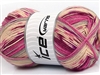 7207 Design Sock Yarn  -   Pink Maroon Grey Cream