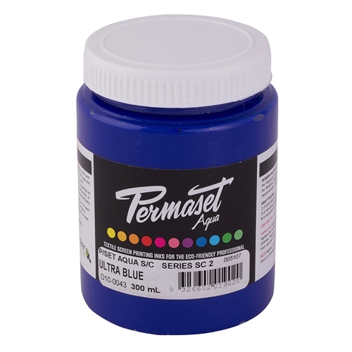 Permaset Aqua Supercover Ink - Ultra Blue - 300ml