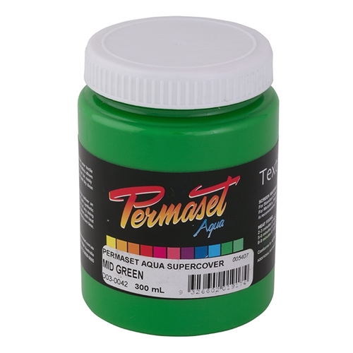 Permaset Aqua Supercover Ink - Mid Green - 300ml