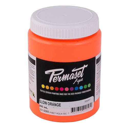 Permaset Aqua Supercover Ink - Glow Orange - 300ml