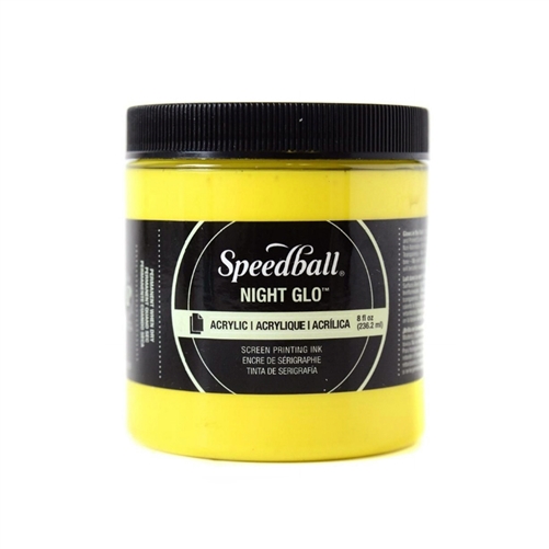 Speedball Permanent Acrylic Ink - Glow Yellow - 8 oz.