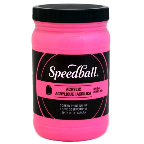 Speedball Acrylic Ink - Fluorescent Hot Pink - 32 oz.