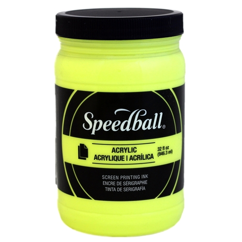 Speedball Acrylic Ink - Fluorescent Yellow - 32 oz.