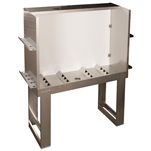 Vastex Stainless Steel Washout Booth w/ Acrylic Back - 51" x 27"