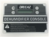 Control Panel For Dri-Eaz Dehumidifiers, 08-00259