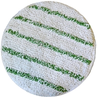 17" Low Profile Carpet Cleaning Bonnet w/Green Scrub Strips