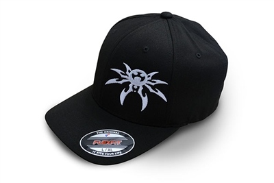 Spyder Logo FlexFit Ball Cap - Black - Large/X-Large