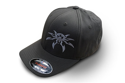 Spyder Logo FlexFit Ball Cap - Charcoal Gray - Large/X-Large