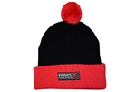 Poison Spyder Logo Pom Beanie - Black & Red