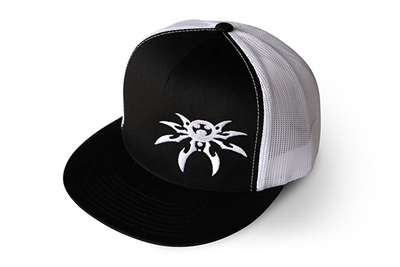Spyder Logo Flatbill Snap-Back Hat - Black & White