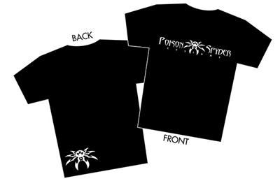 Poison Spyder Logo Black T-Shirt - Youth Large