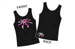 Ladies "Camo Spyder" Pink on Black Tank - Small