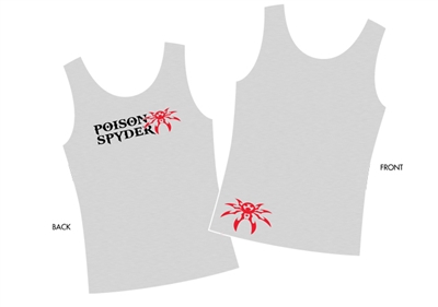 Ladies Poison Spyder Logo White Tank - Large