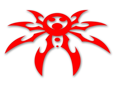 Large Spyder Hood Decal - Red