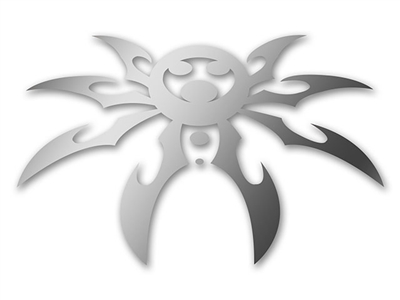 Large Spyder Hood Decal - Silver