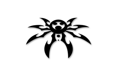 Small Spyder Decal 2-1/4" X 3-1/2" - Black