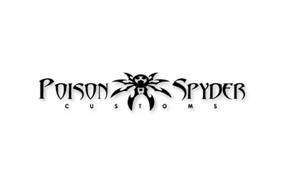 Medium Poison Spyder Customs Logo Decal 12" - Black