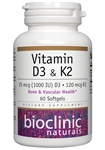 Bioclinic Naturals - Vitamin D3 & K2 - 60 softgels