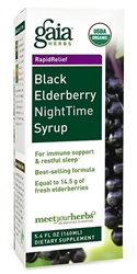 gaia herbs â€‹black elderberry nighttime syrup 5 4 oz