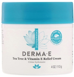 DermaE Natural Bodycare - Tea Tree & Vitamin E Cream - 4 oz