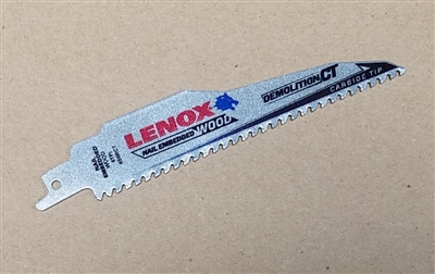 Lenox 656RCT 6" - 6 TPI Heavy Duty Carbide Tipped Wood Cutting Reciprocating Saw Blade