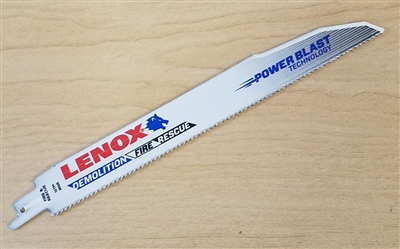 Lenox 9" - 10 TPI Wood & Metal Cutting Demolition/Fire/Rescue Reciprocating Saw Blade