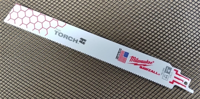 Milwaukee Sawzall Blade, Metal Cutting, 9" - 14 TPI  The Torch Reciprocating Saw Blade