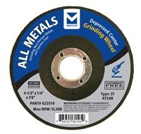 Type 27 Grinding Disc, 4-1/2" x 1/4" x 7/8"