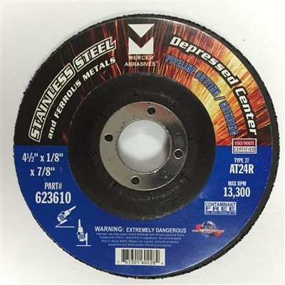 Type 27 Cutting / Grinding Disc, 4-1/2" x 1/8" x 7/8"