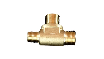 Astoria-Wega T-Shaped Brass Fitting For Boiler | 3/8"M-3/8"M-1/4"M