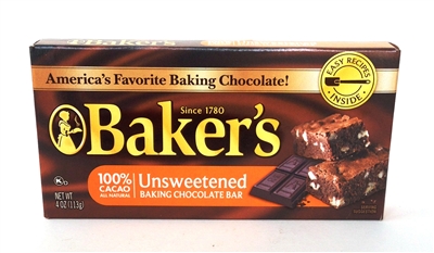 Bakers Unsweetened Baking Chocolate Squares [12]