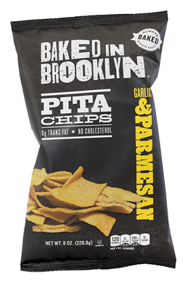 BAKED IN BROOKLYN  - Parmesan Garlic Pita Chips 170g (large) [12]