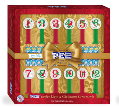 PEZ Twelve days of Christmas Dispenser Ornament