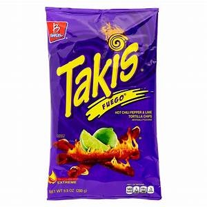 Takis Fuego Hot Chili Pepper and Lime Rolled Tortilla Chips