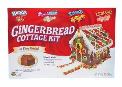 Gingerbread Cottage Kit - Nerds, Bottlecaps, Sweetarts & Runts