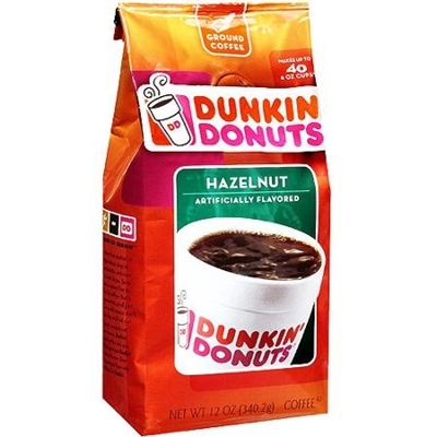 DUNKIN DONUTS HAZELNUT Ground Coffee CLEARANCE