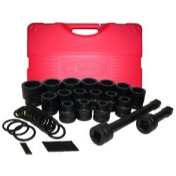 K Tool International-18-piece 1" Drive Short Fractional Impact Socket S