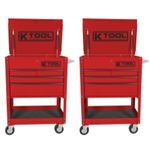 KTIKIT-2PK75146 2pk RED 4 Drawer Locking Service Cart