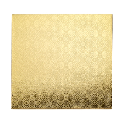 10" SQUARE CAKE WRAP AROUND (1/4" THICK) - GOLD FOIL (25 PER PACK)
